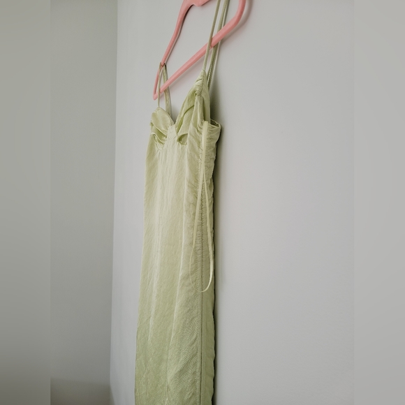 ZARA limited edition adjustable length ruched gathered satin dress - Picture 7 of 10